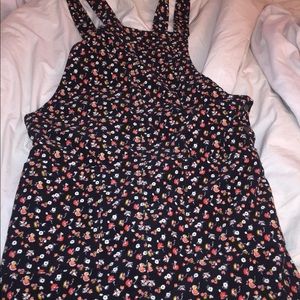 Super cute floral pinafore dress